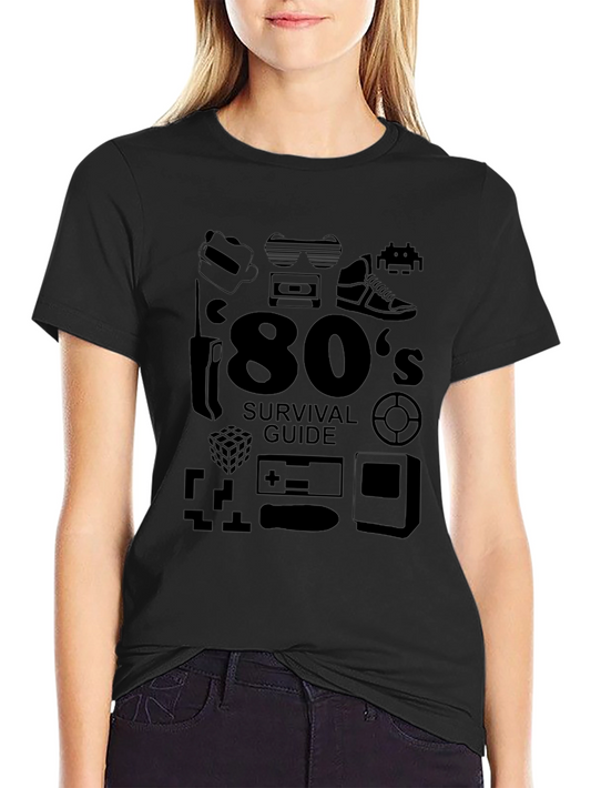 80s Survival Guide Graphic Tee - Retro Style